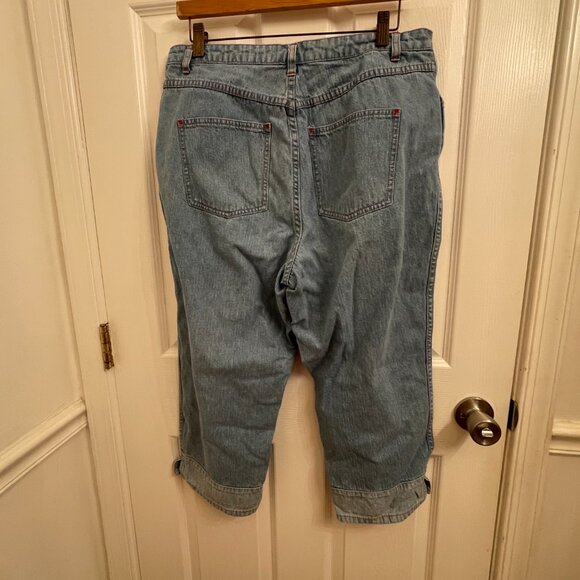 CJ Banks Capri Medium Wash High Rise Cotton Jeans size 14 W - Picture 2 of 6